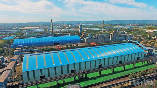 濟源鋼鐵:改造後的全密閉焦炭料場(chǎng)